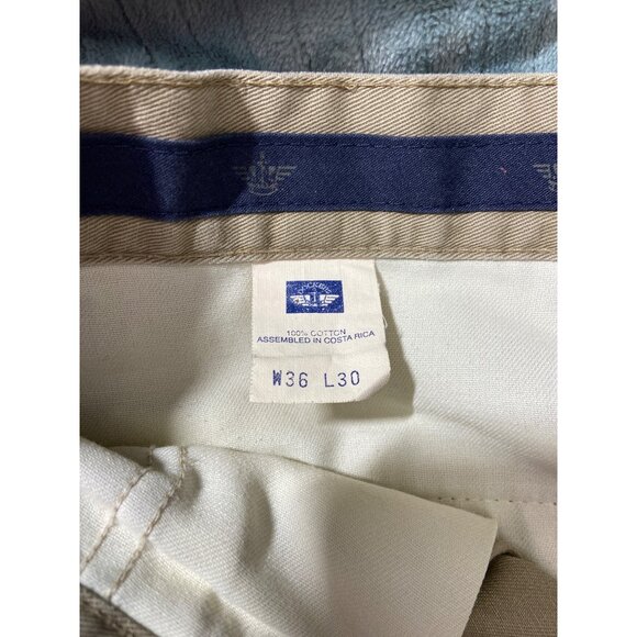 Dockers Men Khaki Beige W36 L38 Pleated Classic Fit No Wrinkle Preppy Minimalist - Picture 4 of 10